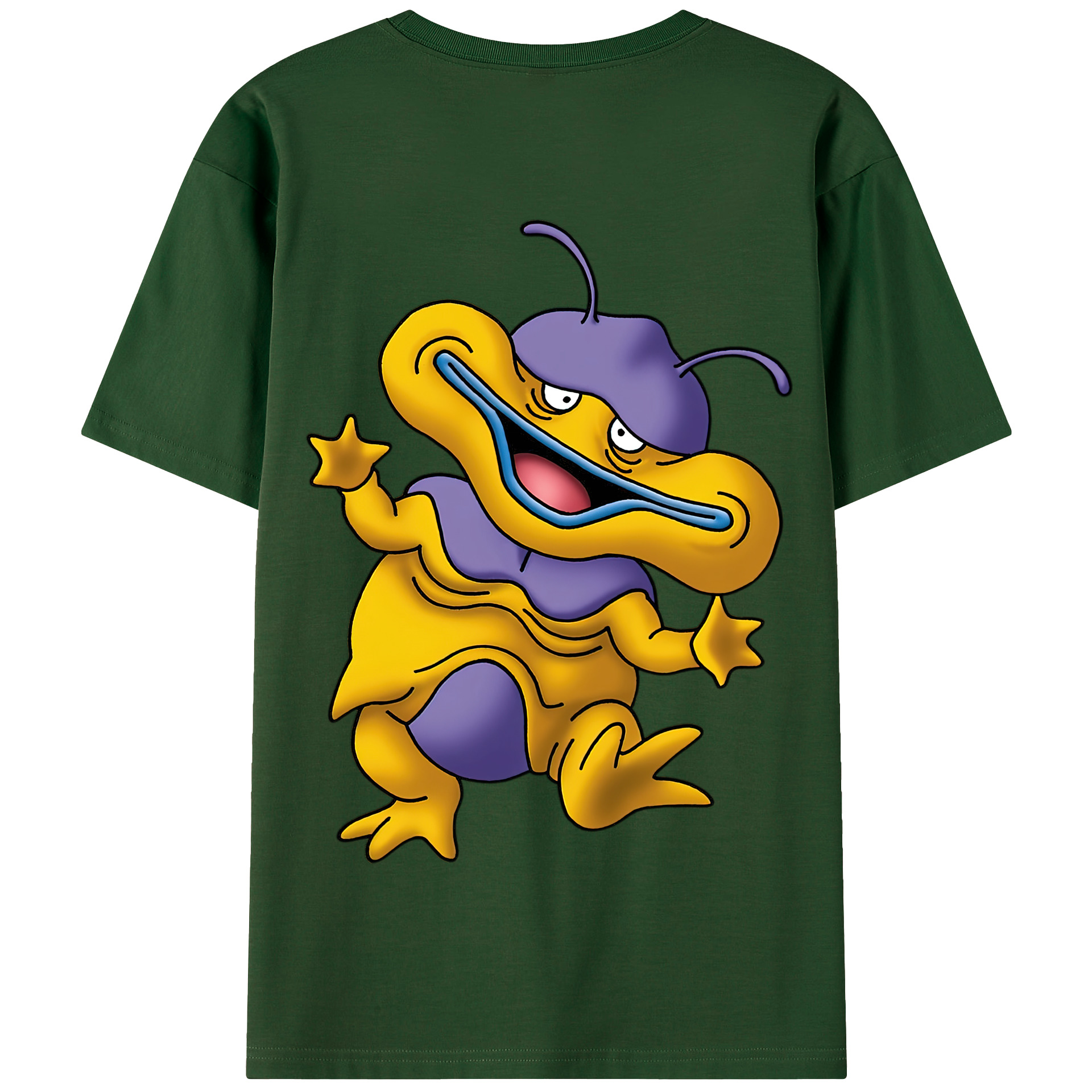 （画像用） ドラゴンクエスト Doragon Kuesuto Dragon Quest 綿100％半袖Tシャツ（背面プリント）